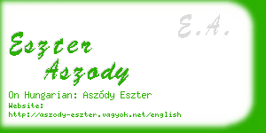 eszter aszody business card