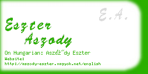 eszter aszody business card